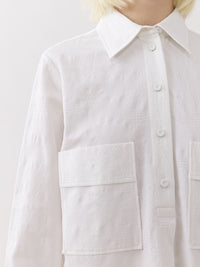 OK PORTE_Chemise longue oversize - White