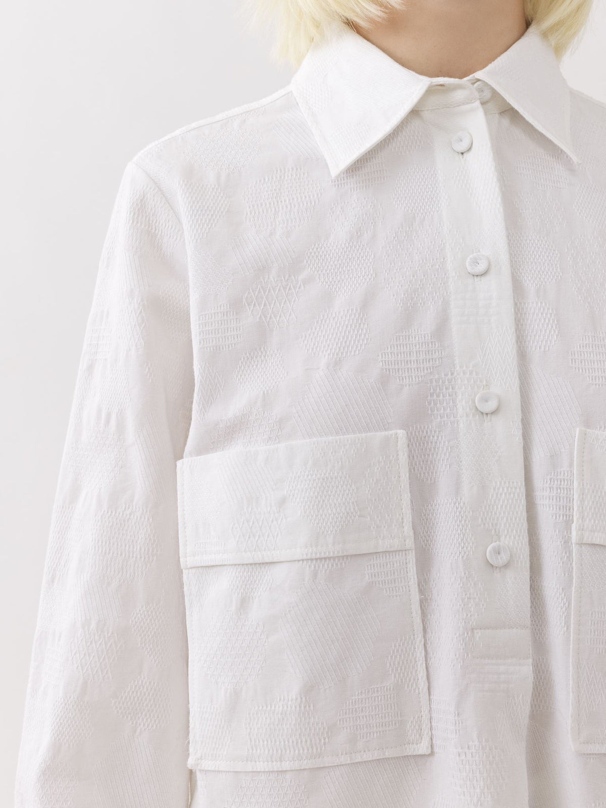 OK PORTE_Chemise longue oversize - White