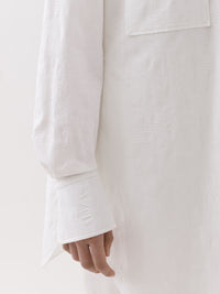 OK PORTE_Chemise longue oversize - White