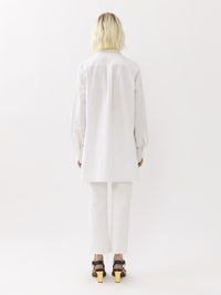 OK PORTE_Chemise longue oversize - White