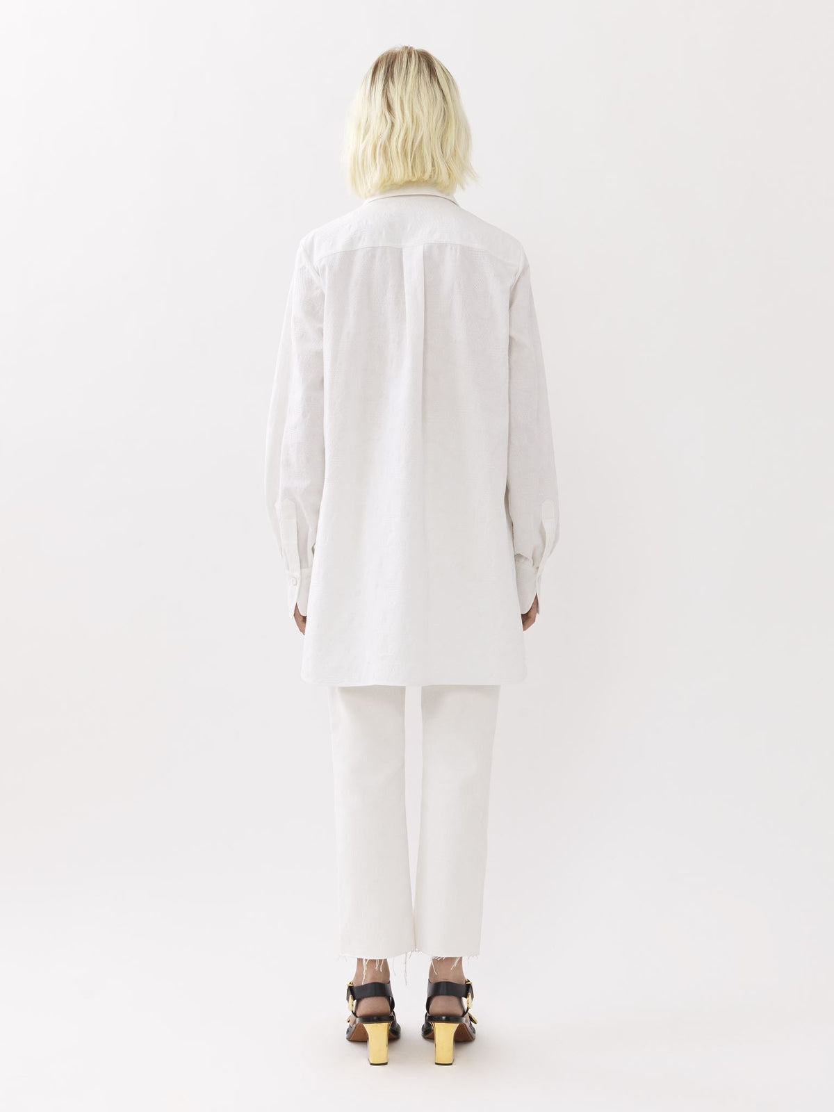 OK PORTE_Chemise longue oversize - White