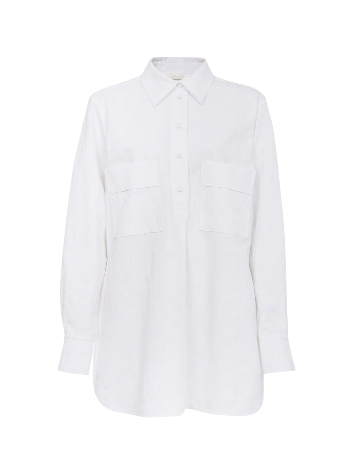 OK PORTE_Chemise longue oversize - White