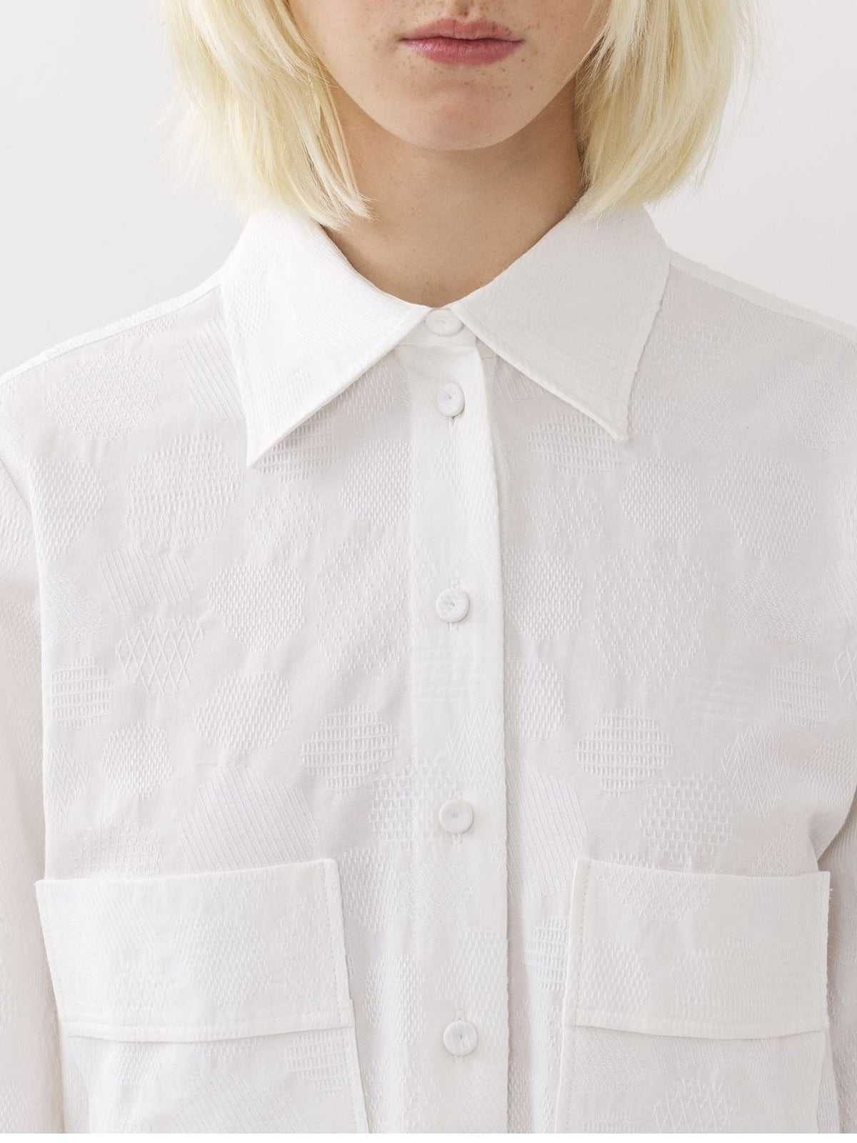 OK PORTE_Chemise longue oversize - White