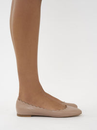 OK PORTE_Ballerines Lauren en cuir - Pink Tea