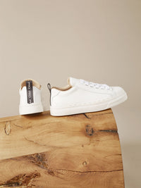 OK PORTE_Sneakers Lauren en cuir - White