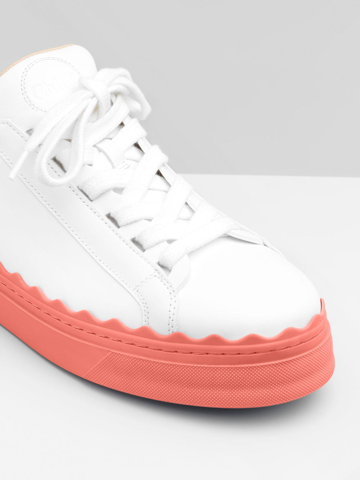 NO PORTE_Baskets Lauren en cuir - Smoked Coral
