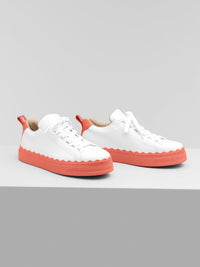 NO PORTE_Baskets Lauren en cuir - Smoked Coral