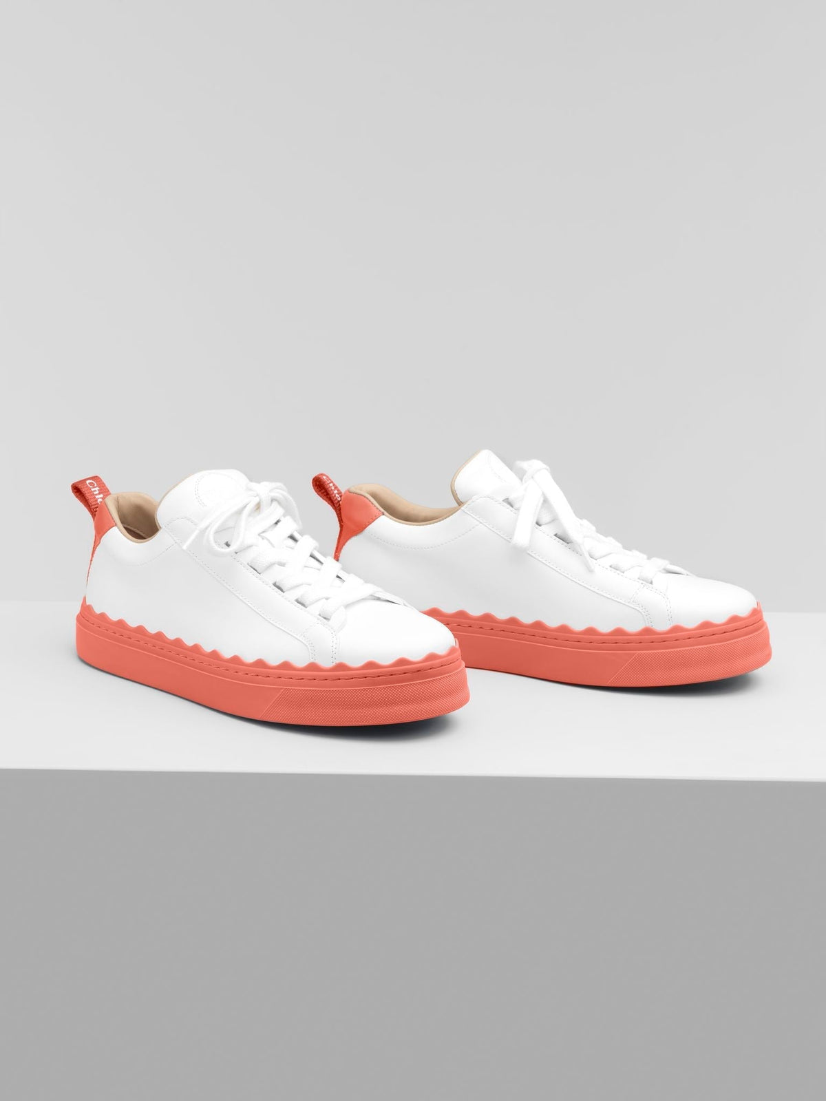 NO PORTE_Baskets Lauren en cuir - Smoked Coral
