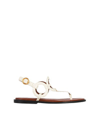 NO PORTE_Sandales plates Kara en cuir - Gesso