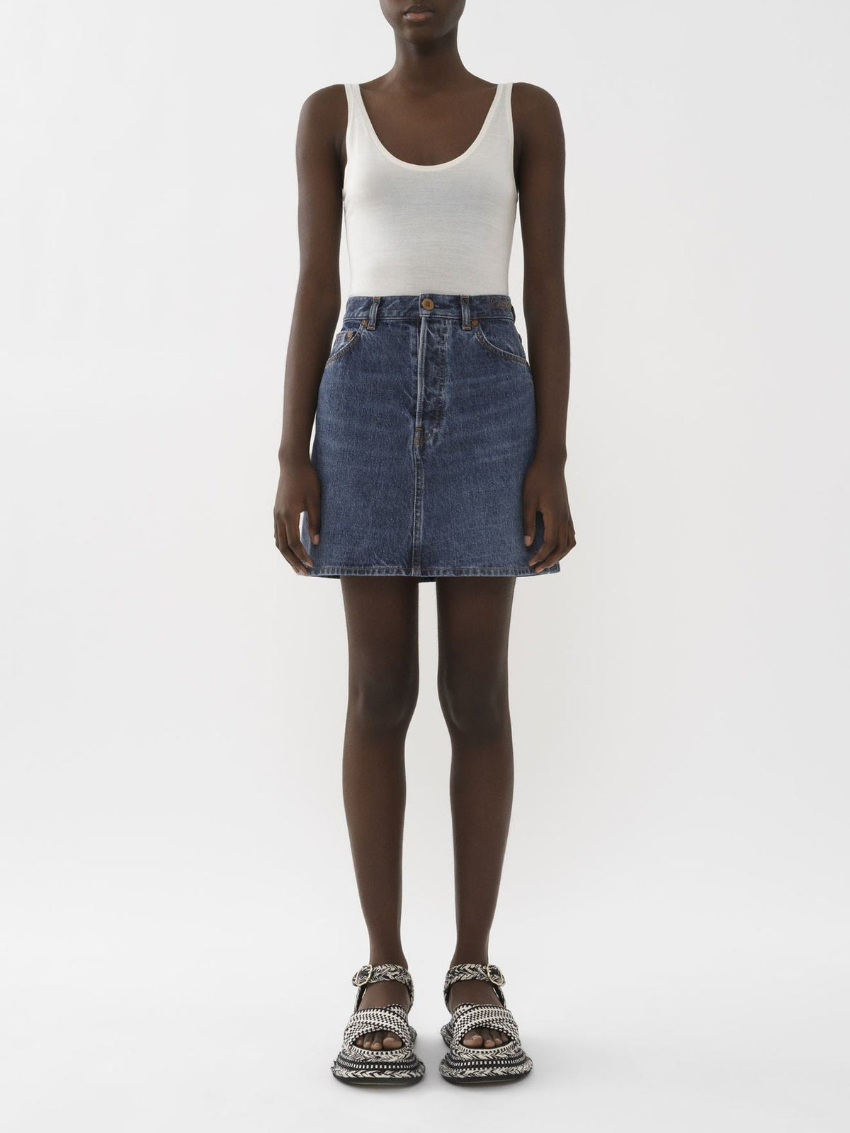 OK PORTE_Jupe courte Sangay - Dusky Blue