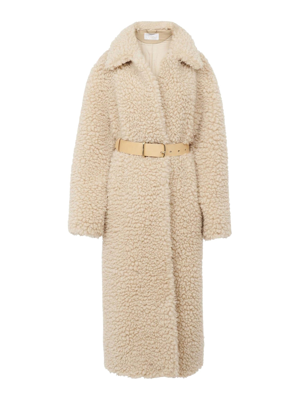 OK PORTE_Manteau cocon ceinturé en laine - Soften Brown