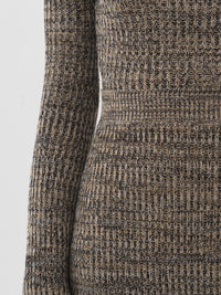 OK PORTE_Pull court à épaules nues en laine - Multicolor Beige