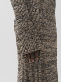 OK PORTE_Pull court à épaules nues en laine - Multicolor Beige