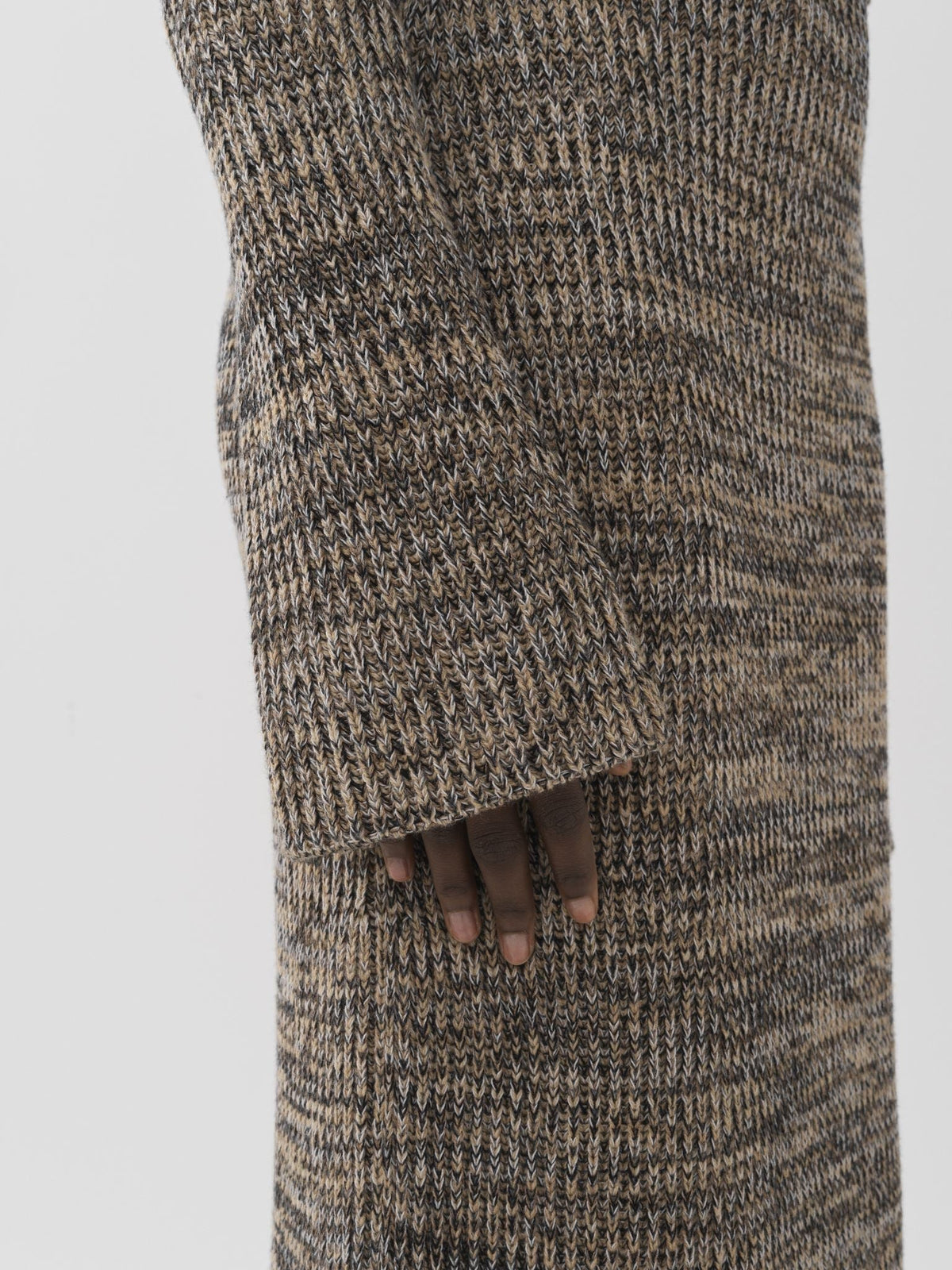 OK PORTE_Pull court à épaules nues en laine - Multicolor Beige