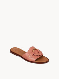 NO PORTE_Mules plates Hana en cuir - Rosa Antico