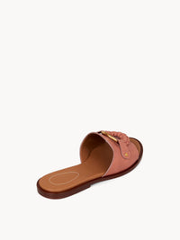 NO PORTE_Mules plates Hana en cuir - Rosa Antico