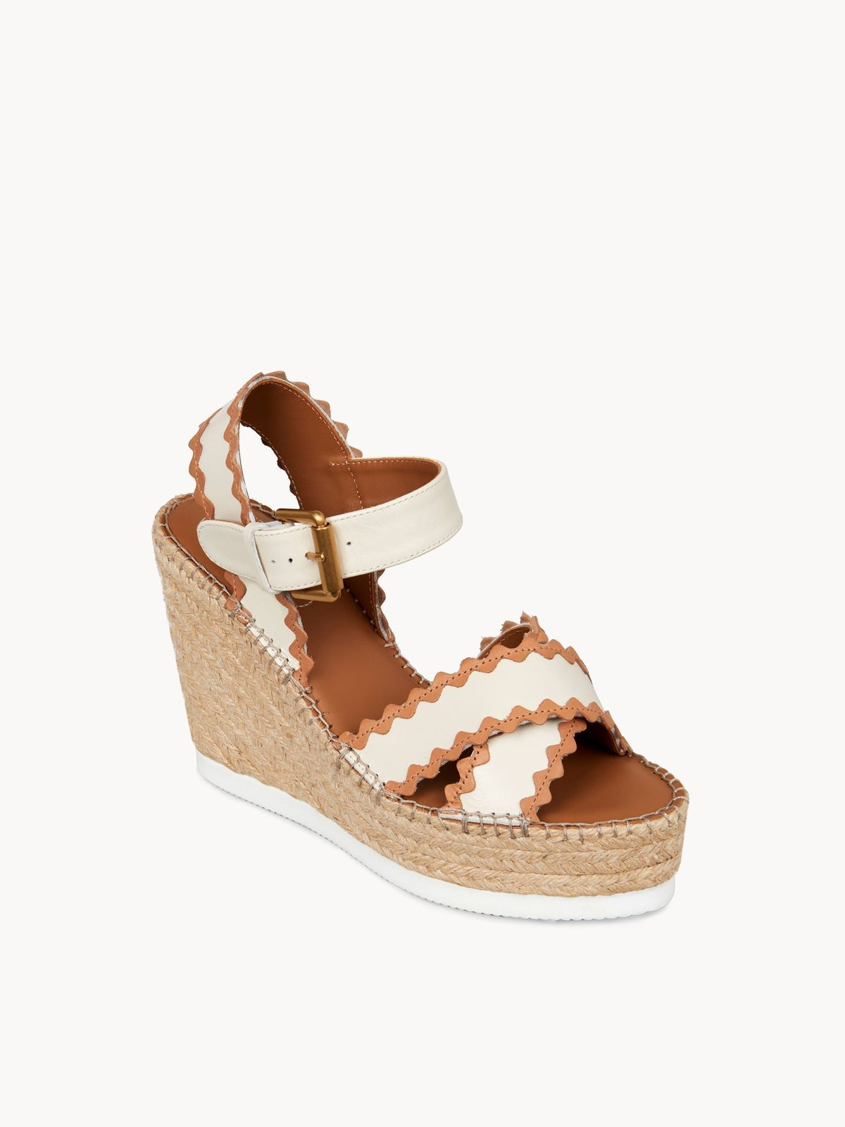 NO PORTE_Espadrilles Glyn 70 en cuir - Gesso