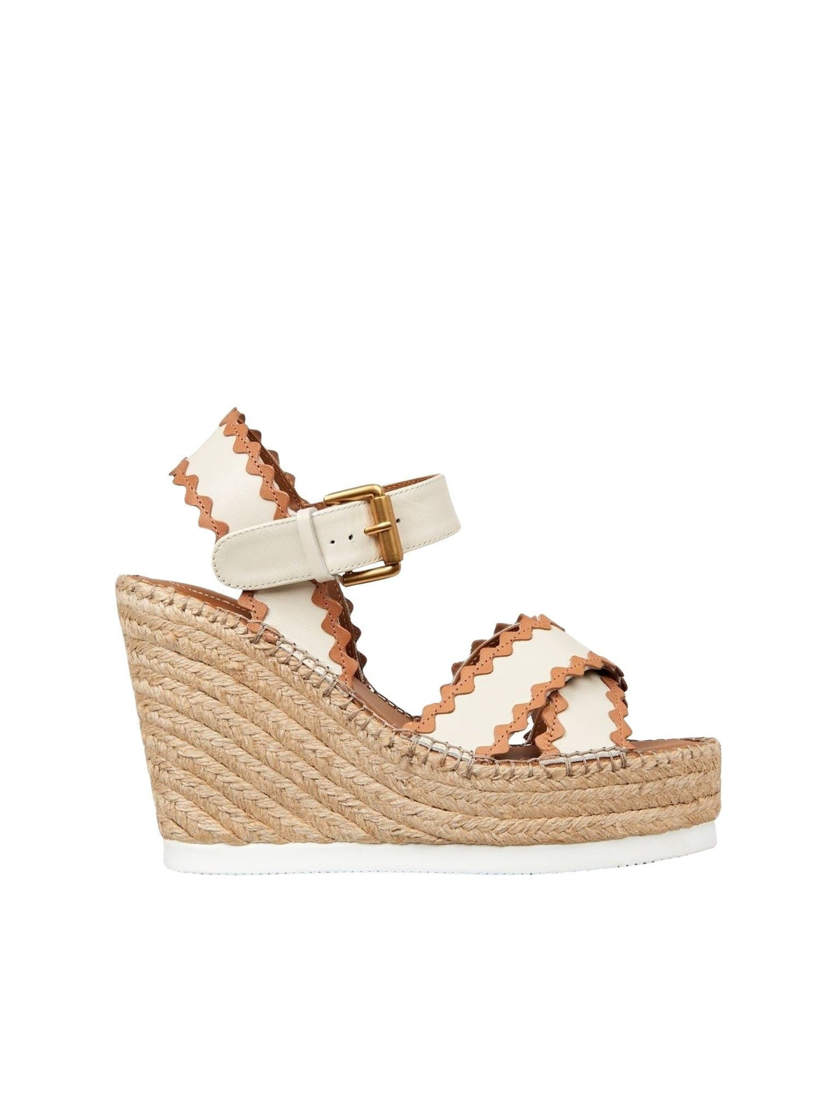 NO PORTE_Espadrilles Glyn 70 en cuir - Gesso