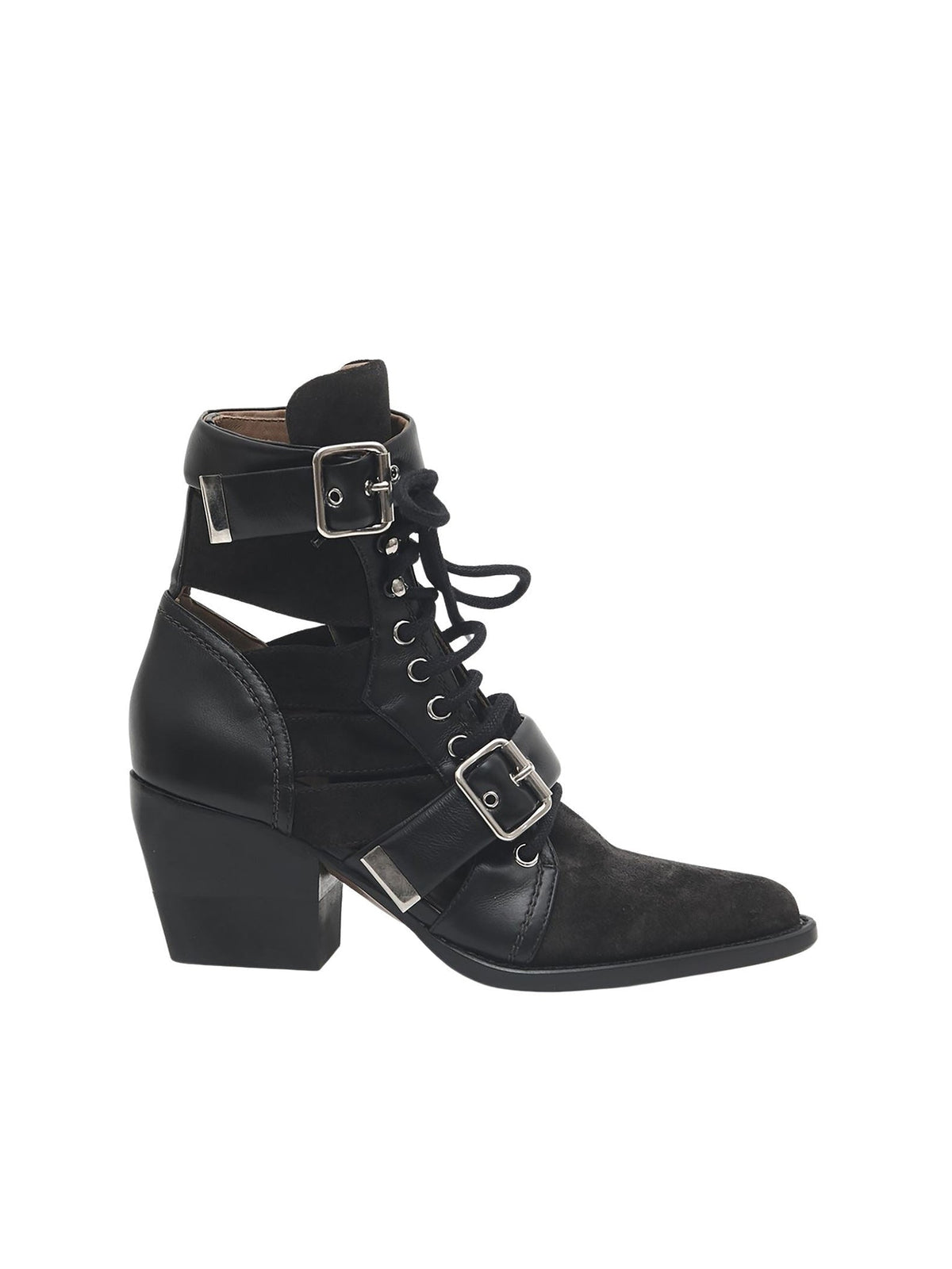 NO PORTE_DÉJÀ VU 1pcs Bottines Rylee en cuir - Charcoal Black
