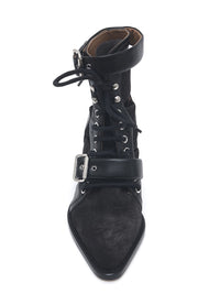 NO PORTE_DÉJÀ VU 1pcs Bottines Rylee en cuir - Charcoal Black