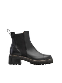 OK PORTE_Bottines Mallory 53 en cuir - Black