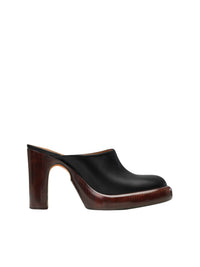 NO PORTE_Mules Irenn à talons 80 en cuir - Black