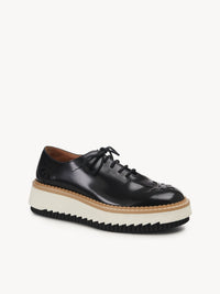 OK PORTE_Derbies Kurtys en cuir - Black