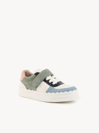 OK PORTE_Sneakers Lauren à scratch en cuir - Pink & Green