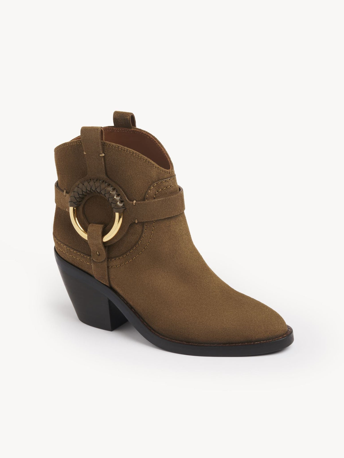 NO PORTE_Bottines Hana 65 en cuir - Millitary Green