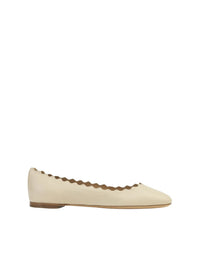 OK PORTE_Ballerines Lauren en cuir - Pearly Grey