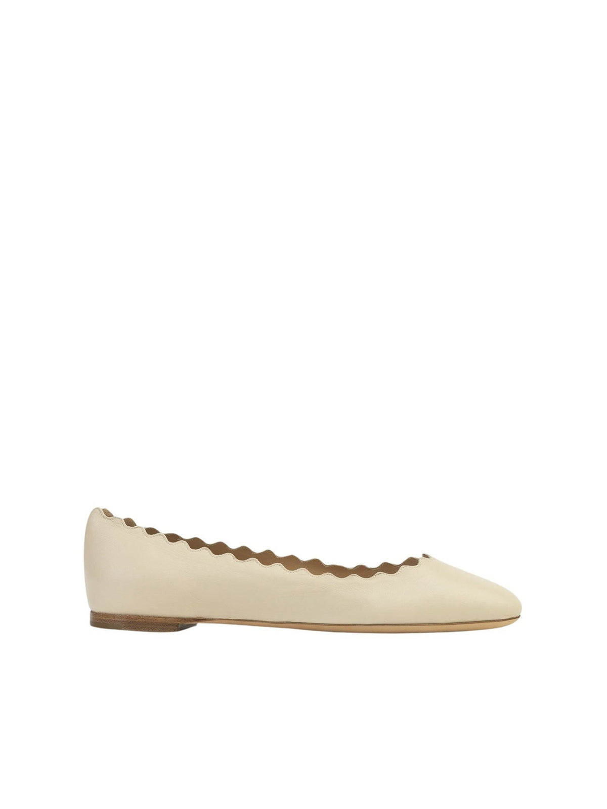 OK PORTE_Ballerines Lauren en cuir - Pearly Grey