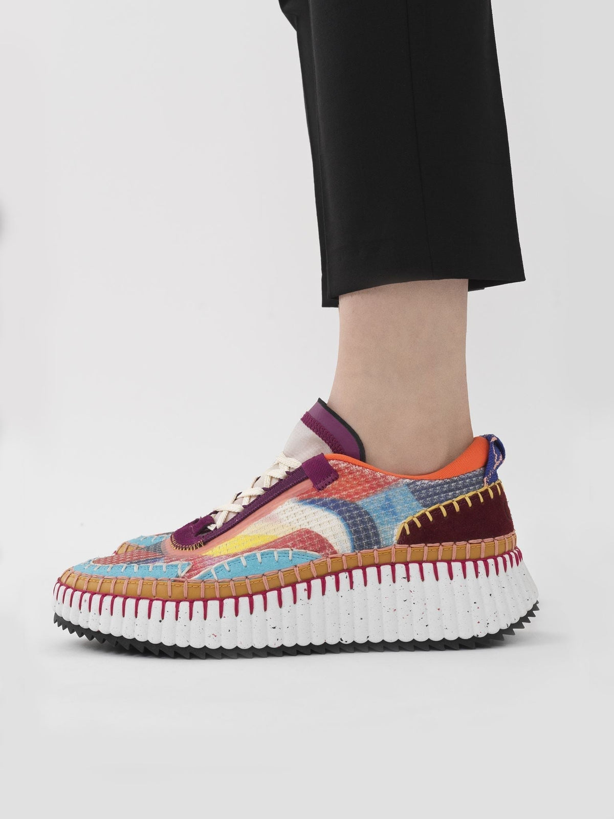 OK PORTE_Sneakers Nama Caroline Denervaud pour Chloé - Multicolor Red