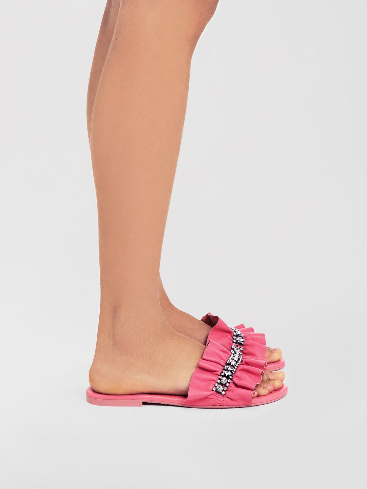 OK PORTE_Mules plates 50 Mollie en cuir - Cipria