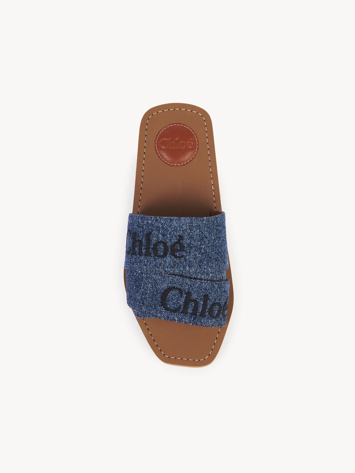 NO PORTE_Sandales plates Woody - Denim