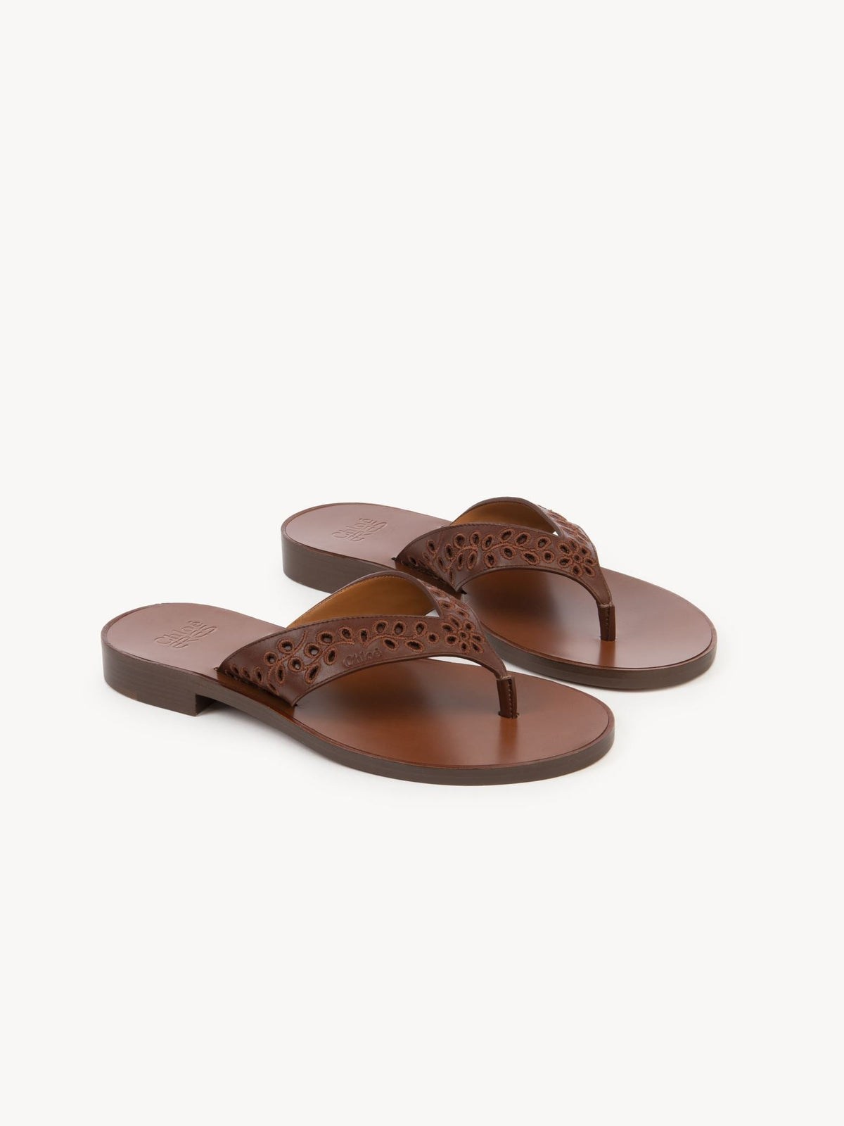 OK PORTE_Sandales Paz Chloé x Eres 20 en cuir - Red Ochre