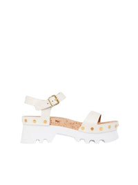OK PORTE_Sandales Owena 50 en cuir - Cloudy White