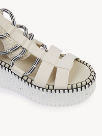 OK PORTE_Sandales compensées Nama - Pearly Grey