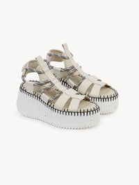 OK PORTE_Sandales compensées Nama - Pearly Grey