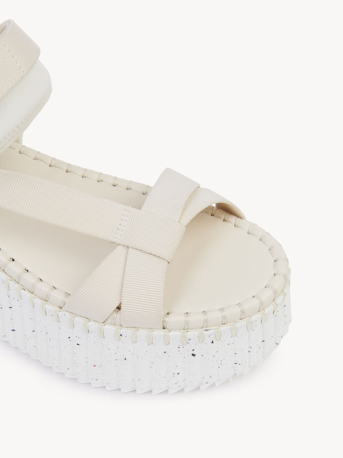 OK PORTE_Sandales compensées Nama 80 - Pearly Grey