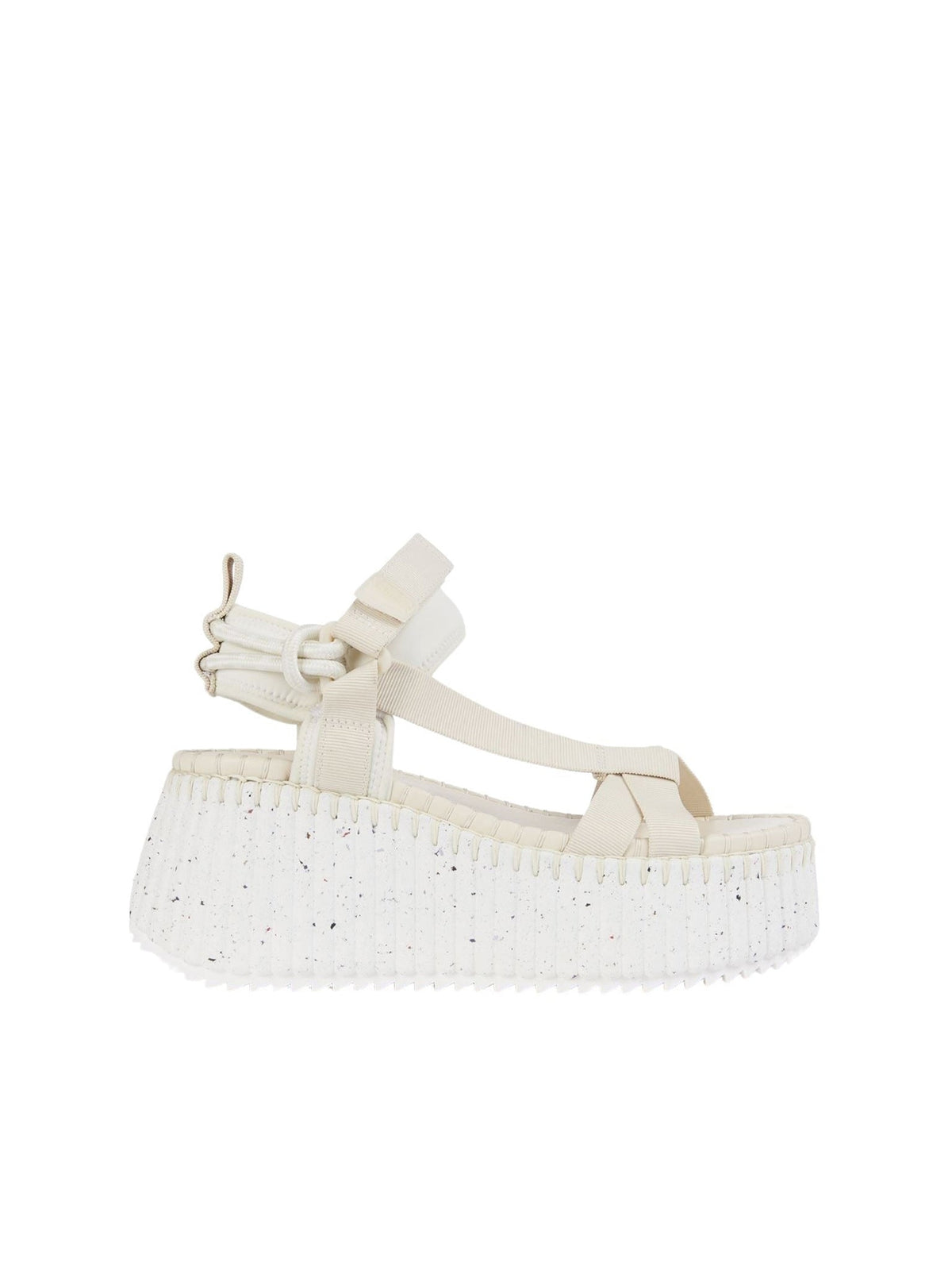 OK PORTE_Sandales compensées Nama 80 - Pearly Grey