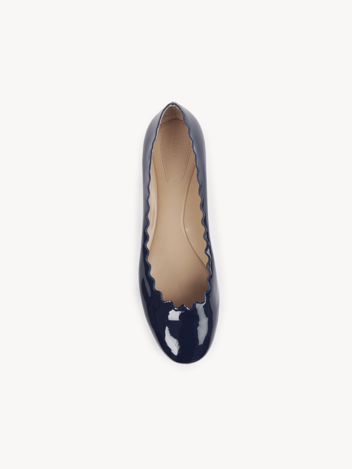 OK PORTE_Ballerines Lauren en cuir - Navy