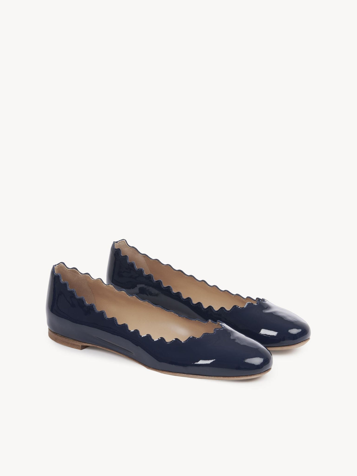 OK PORTE_Ballerines Lauren en cuir - Navy