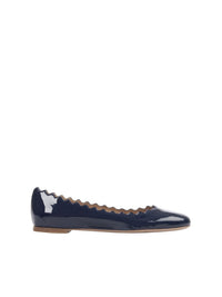 OK PORTE_Ballerines Lauren en cuir - Navy