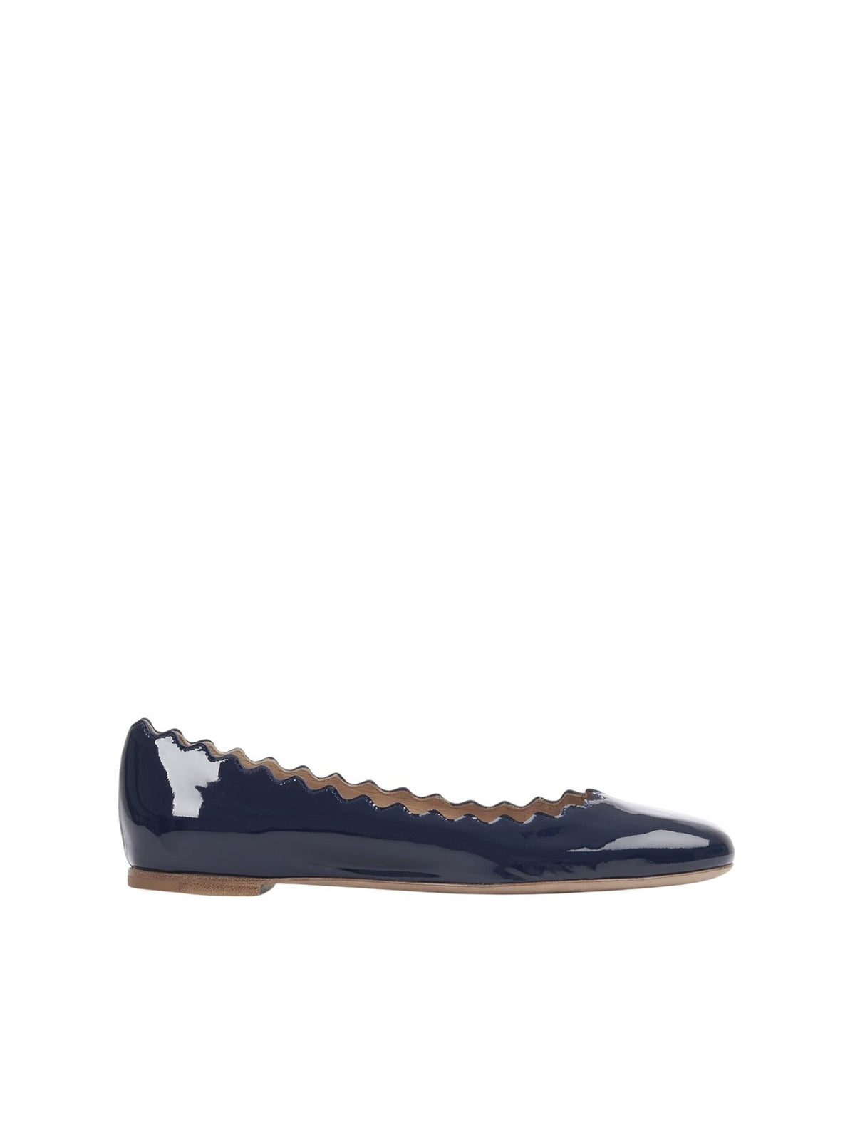 OK PORTE_Ballerines Lauren en cuir - Navy