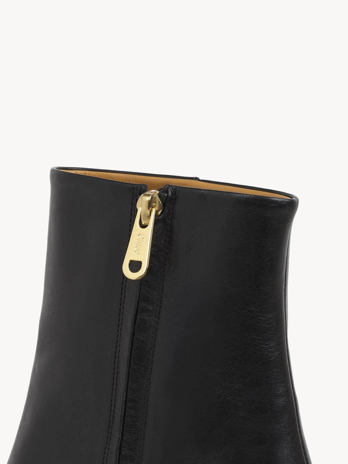 OK PORTE_Bottines compensées Rebecca 75 en cuir - Black