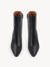 OK PORTE_Bottines compensées Rebecca 75 en cuir - Black