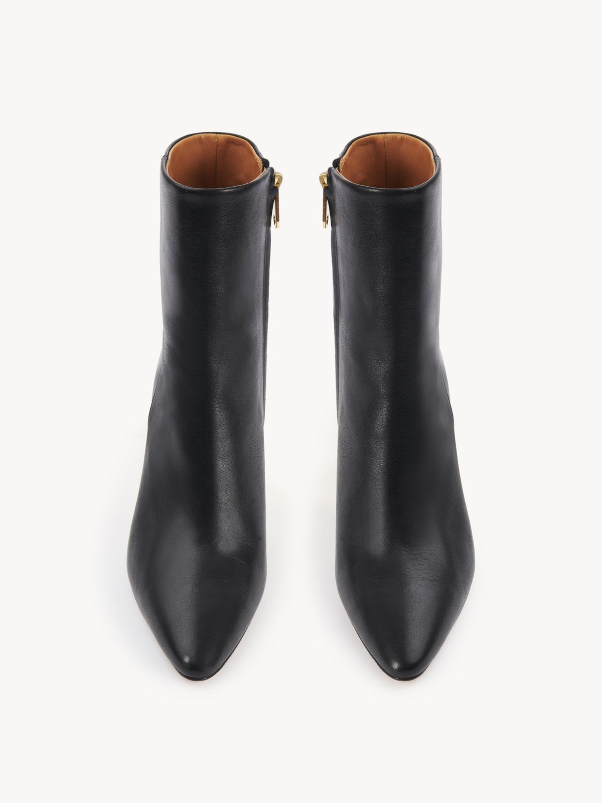 OK PORTE_Bottines compensées Rebecca 75 en cuir - Black