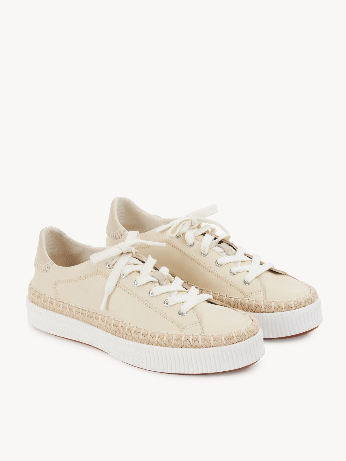 OK PORTE_Sneakers Telma en cuir nappa doux - Pearl