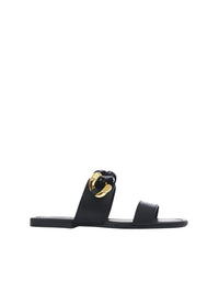 NO PORTE_Mules plates 50 Monyca en cuir - Black