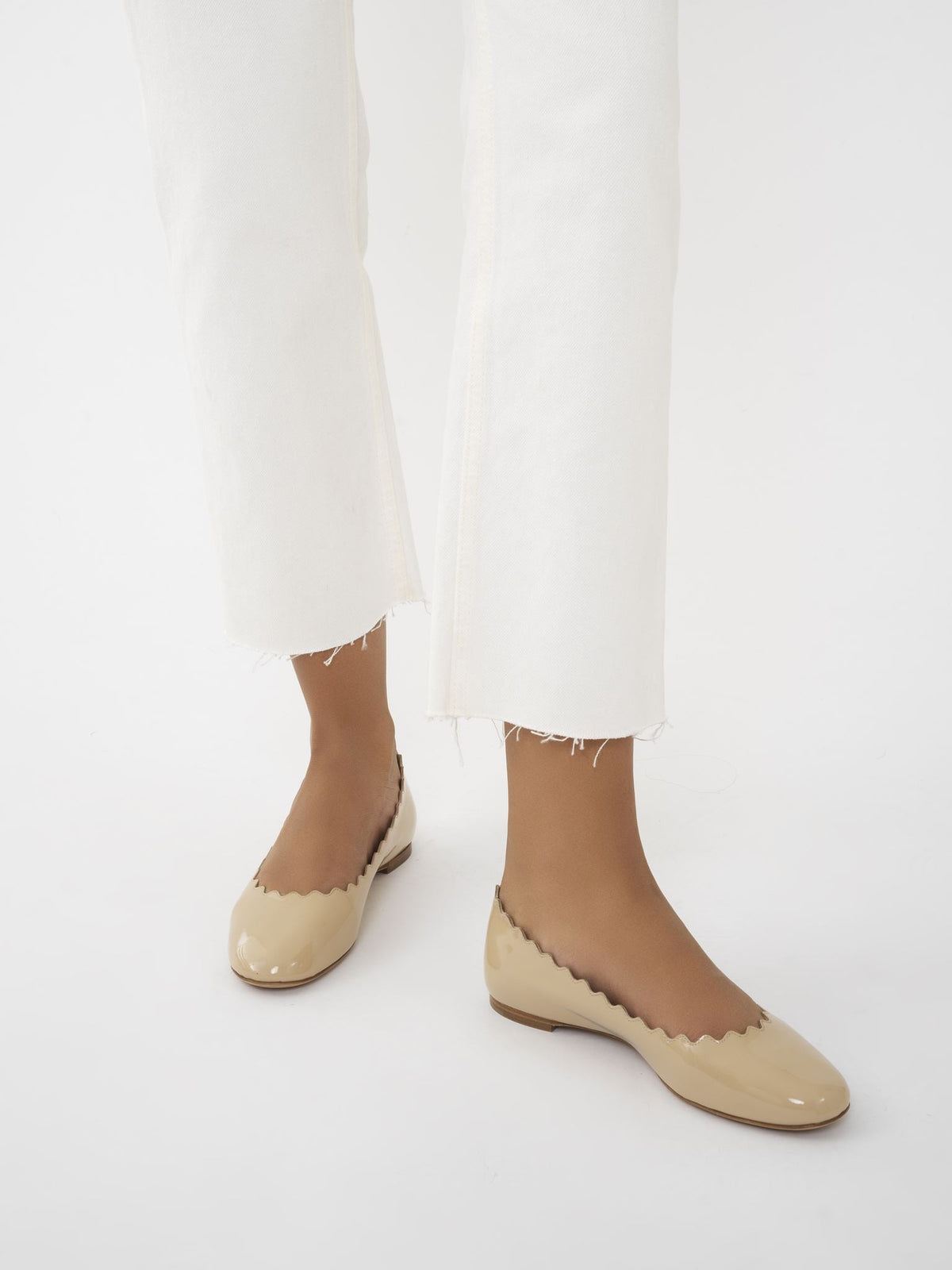 OK PORTE_Ballerines Lauren en cuir - Navy